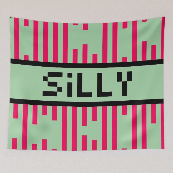 Item preview, SILLY — Pixel Art Word | Retro 8-Bit Two-Tone Typography designed and sold by Mouremandier.