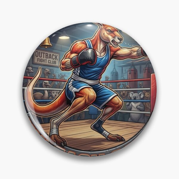 Item preview, Unleash Gains Kangaroo Boxing Gym Art designed and sold by JeevanStickers.