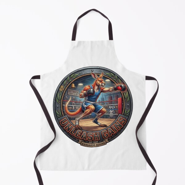 Item preview, Unleash Gains Kangaroo Boxing Gym Art designed and sold by JeevanStickers.