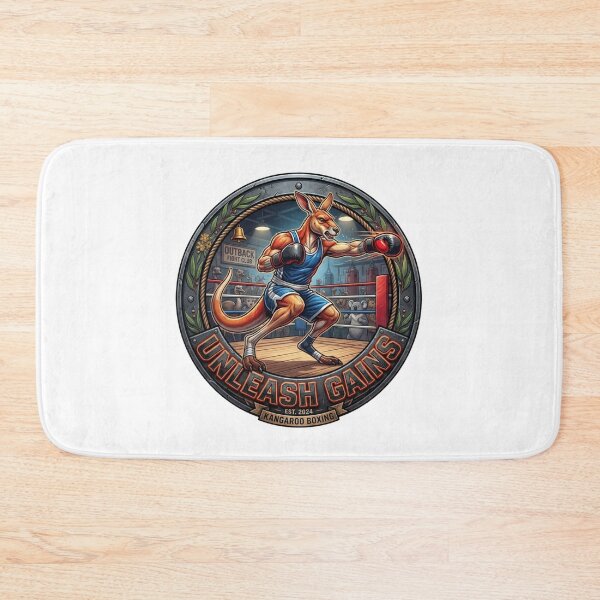 Item preview, Unleash Gains Kangaroo Boxing Gym Art designed and sold by JeevanStickers.