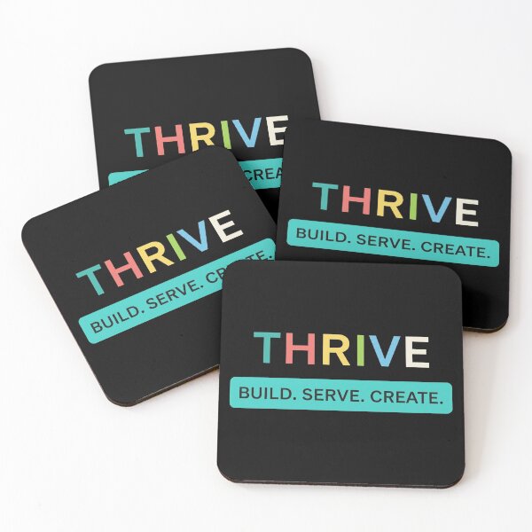 Item preview, Thrive Build Serve Create Motivational Typography for Entrepreneurs and Creatives designed and sold by No Excuses .
