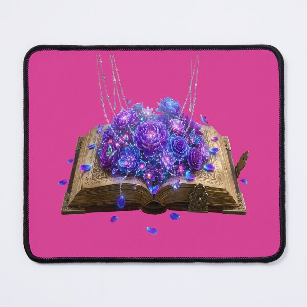 Item preview, Cosmic Fantasy Magical Spellbook with Purple Flowers designed and sold by Utopian-Magic.