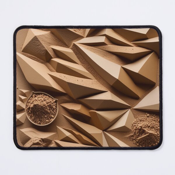 Item preview, Deconstructed Clay Pyramids Geometric Art Print designed and sold by EnmarcArt.