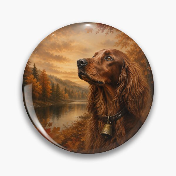Item preview, Autumn Irish Setter  – Rustic Hunting Dog Art designed and sold by TammyHunterArt.