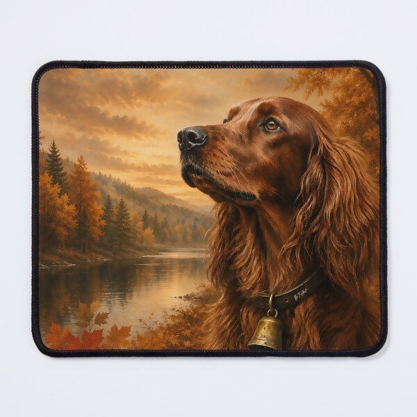 Item preview, Autumn Irish Setter  – Rustic Hunting Dog Art designed and sold by TammyHunterArt.