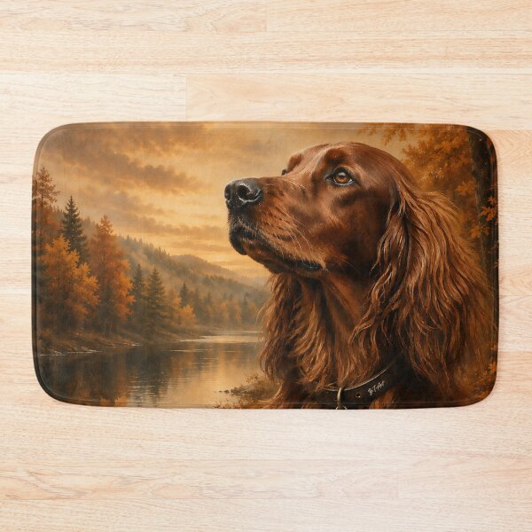 Item preview, Autumn Irish Setter  – Rustic Hunting Dog Art designed and sold by TammyHunterArt.