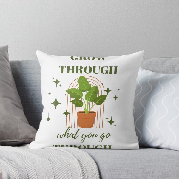 Item preview, Grow Through What You Go Through Plant Lover Motivational Design designed and sold by vibecraft_studio2.