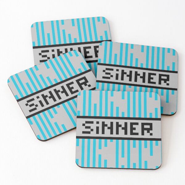Item preview, SINNER — Pixel Art Word | Retro 8-Bit Two-Tone Typography designed and sold by Mouremandier.