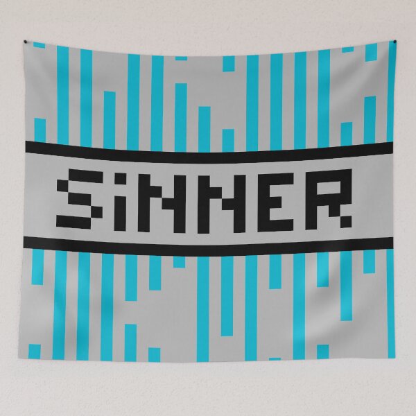 Item preview, SINNER — Pixel Art Word | Retro 8-Bit Two-Tone Typography designed and sold by Mouremandier.