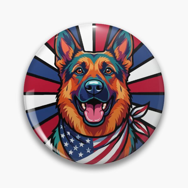 Item preview, German Shepherd 4th of July Dog – Patriotic USA Puppy Gift designed and sold by The Real Life Symphony.