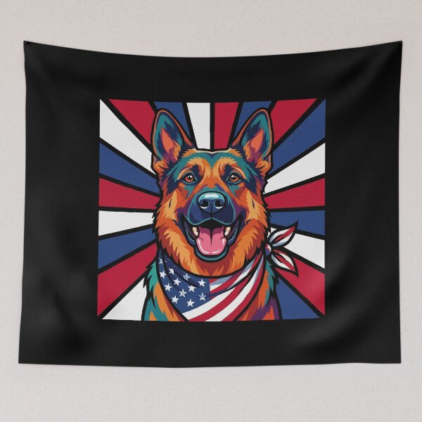 Item preview, German Shepherd 4th of July Dog – Patriotic USA Puppy Gift designed and sold by The Real Life Symphony.