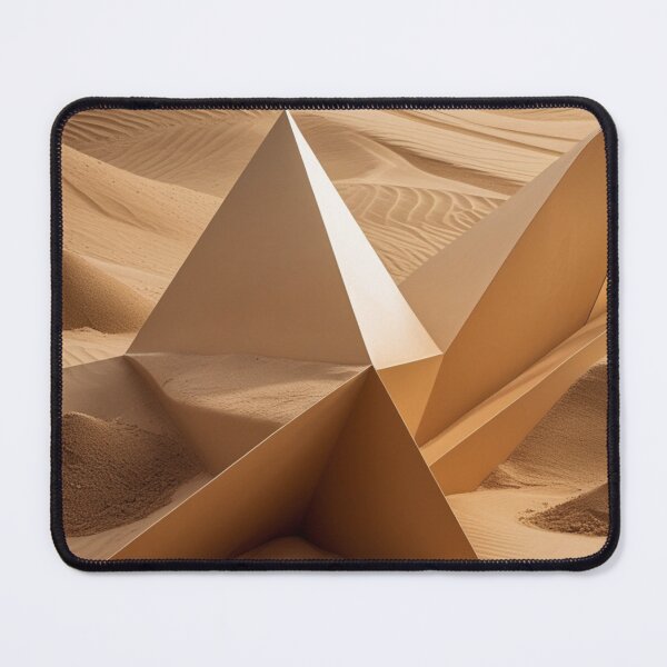 Item preview, Futuristic Architecture Pyramid Dunes Ocher Poster designed and sold by EnmarcArt.