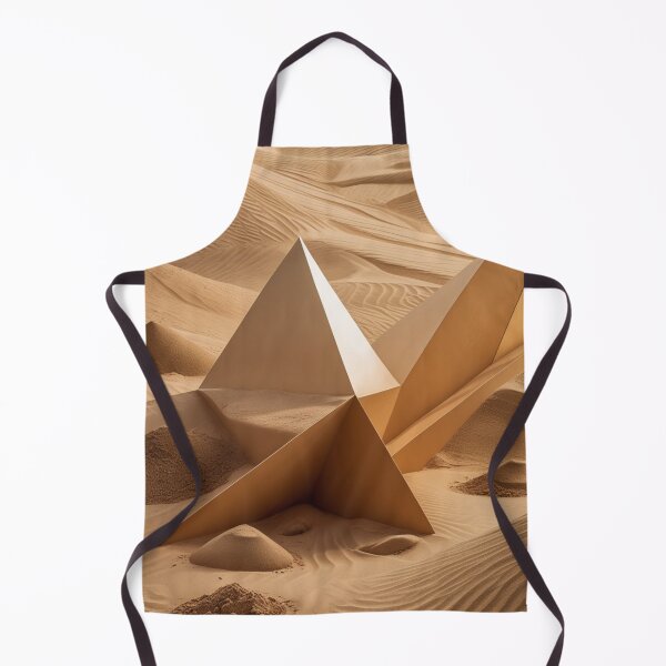 Item preview, Futuristic Architecture Pyramid Dunes Ocher Poster designed and sold by EnmarcArt.