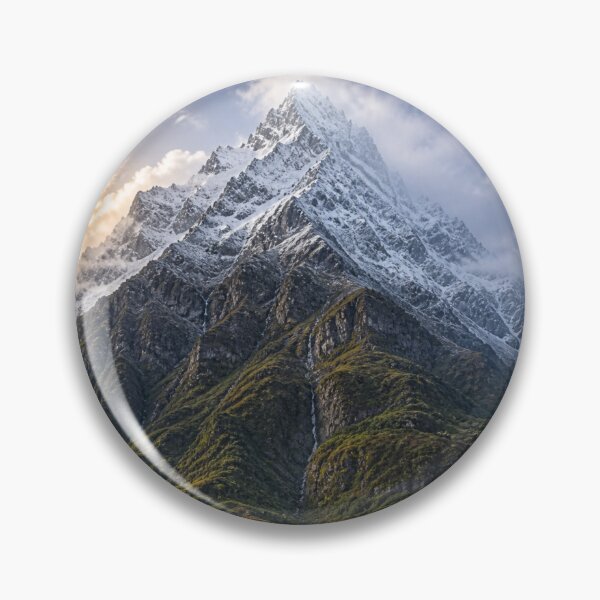 Item preview, Majestic snow-capped mountain among clouds designed and sold by JuViRo.