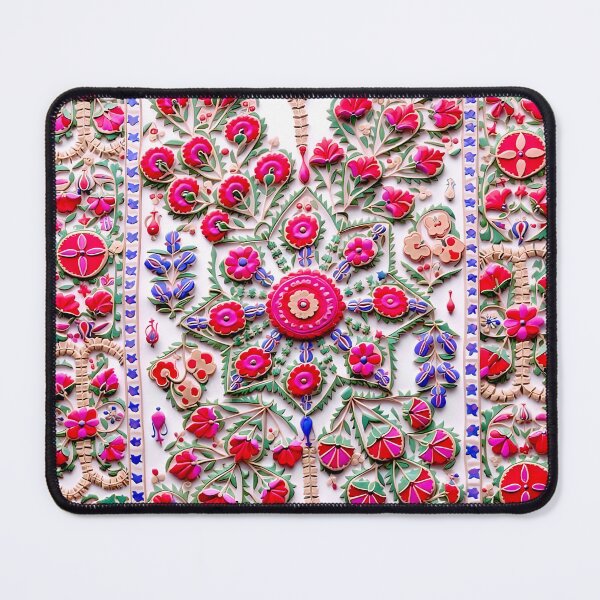 Item preview, Karshi Suzani Uzbekistan Embroidery Print designed and sold by Vicky Brago-Mitchell®.