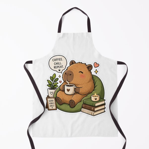 Item preview, Coffee Chill Repeat Capybara Sticker designed and sold by NexusPixels.