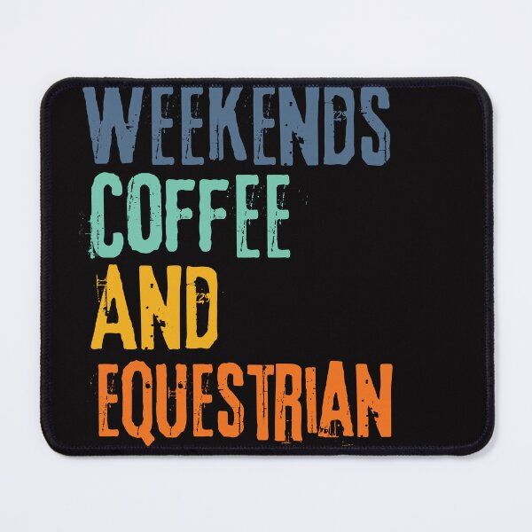 Item preview, Funny Retro Weekends Coffee and Equestrian designed and sold by WeirdlyRare.