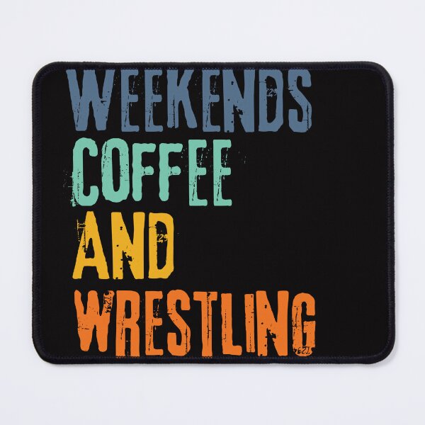 Item preview, Funny Retro Weekends Coffee and Wrestling designed and sold by WeirdlyRare.