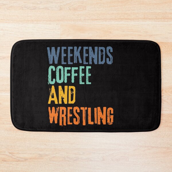 Item preview, Funny Retro Weekends Coffee and Wrestling designed and sold by WeirdlyRare.