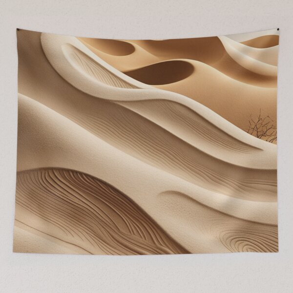 Item preview, Abstract Sand Dune Landscape Beige Painting designed and sold by EnmarcArt.