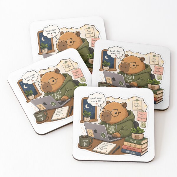 Item preview, Focus Capybara Working on Laptop Sticker designed and sold by NexusPixels.
