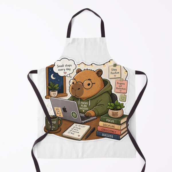 Item preview, Focus Capybara Working on Laptop Sticker designed and sold by NexusPixels.