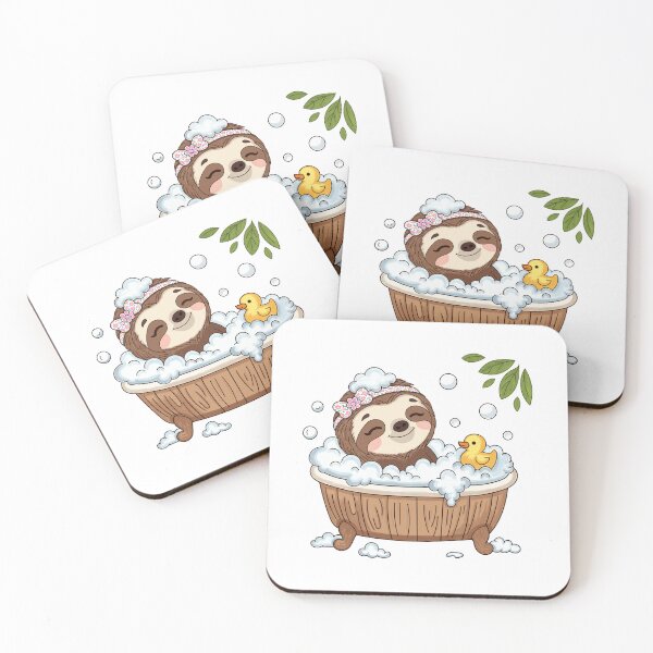 Item preview, Cute Sloth Bubble Bath – Relaxing Self Care Kawaii Animal designed and sold by WillowerStudio.