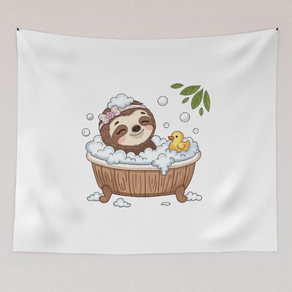 Item preview, Cute Sloth Bubble Bath – Relaxing Self Care Kawaii Animal designed and sold by WillowerStudio.