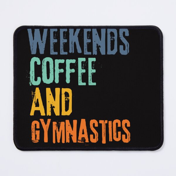 Item preview,  Funny Retro Weekends Coffee and Gymnastics designed and sold by WeirdlyRare.