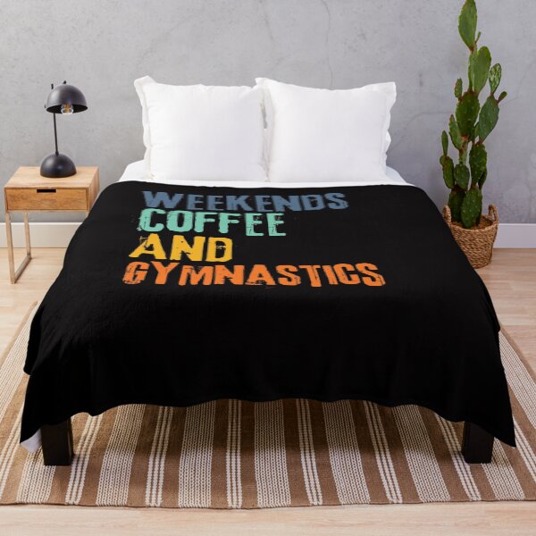 Item preview,  Funny Retro Weekends Coffee and Gymnastics designed and sold by WeirdlyRare.