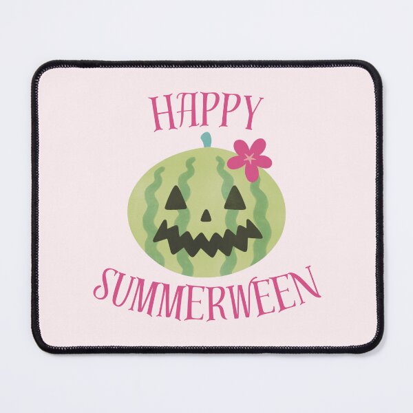 Item preview, Happy Summerween Watermelon Jack O Lantern with Pink Flower designed and sold by winterpumpkin.