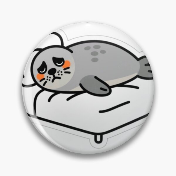 Item preview, I Came I Saw I Went Back to Bed | Funny Tired Seal Sticker designed and sold by Inkabbmate.