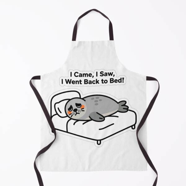Item preview, I Came I Saw I Went Back to Bed | Funny Tired Seal Sticker designed and sold by Inkabbmate.