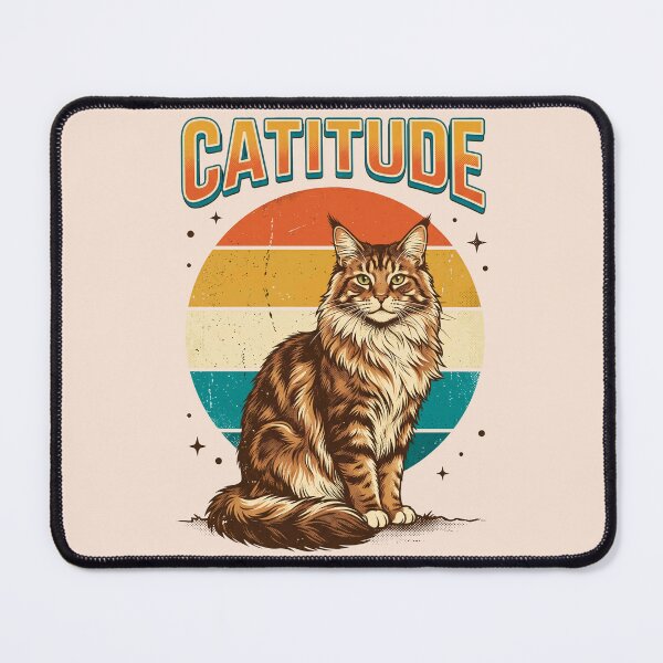 Item preview, Catitude Vintage Retro Cat Design designed and sold by VYNROX.