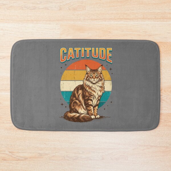 Item preview, Catitude Vintage Retro Cat Design designed and sold by VYNROX.