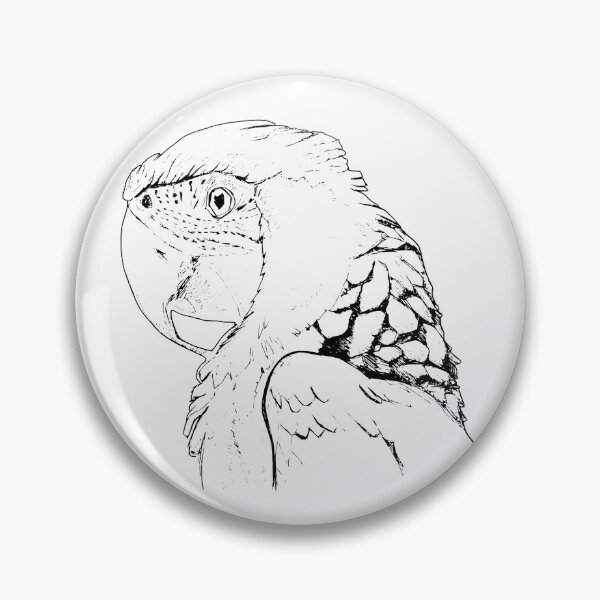 Item preview, The Monochrome Macaw: Exotic Ink Portrait designed and sold by BarnBurns.