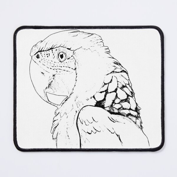 Item preview, The Monochrome Macaw: Exotic Ink Portrait designed and sold by BarnBurns.