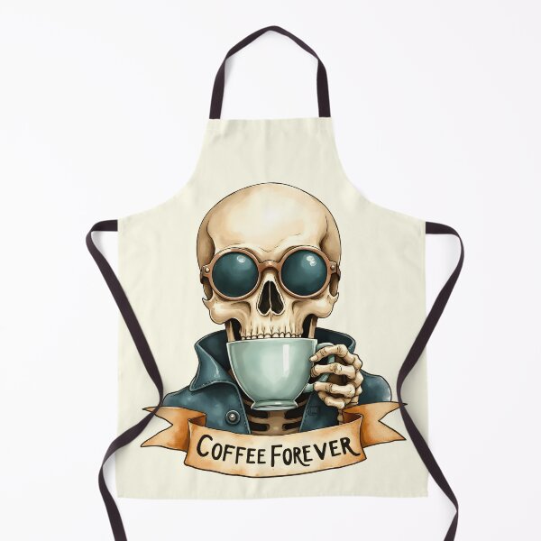 Item preview, Retro Skeleton with Sunglasses Coffee Forever Art designed and sold by Found Dream.
