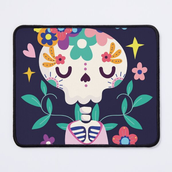 Item preview, Cute Floral Sugar Skull Sticker designed and sold by SkeletonMood.