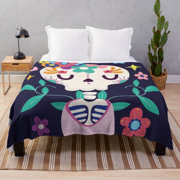 Item preview, Cute Floral Sugar Skull Sticker designed and sold by SkeletonMood.