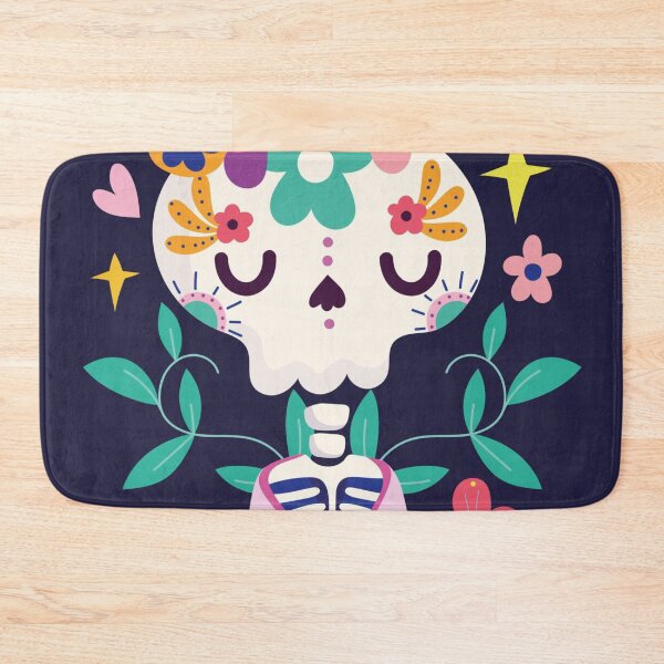 Item preview, Cute Floral Sugar Skull Sticker designed and sold by SkeletonMood.