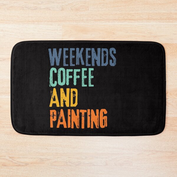 Item preview,  Funny Retro Weekends Coffee and Painting designed and sold by WeirdlyRare.