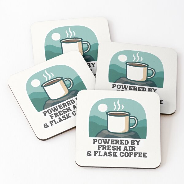 Item preview, Powered By Fresh Air Flask Coffee Retro designed and sold by Digital-Thought.