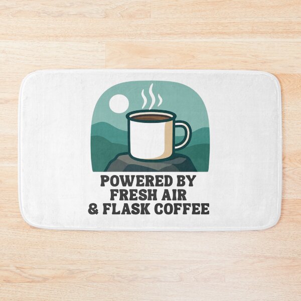 Item preview, Powered By Fresh Air Flask Coffee Retro designed and sold by Digital-Thought.