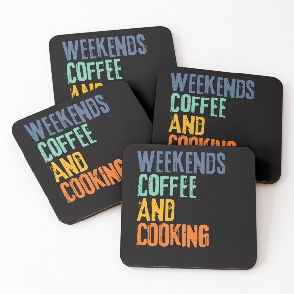 Item preview, Funny Retro Weekends Coffee and Cooking designed and sold by WeirdlyRare.