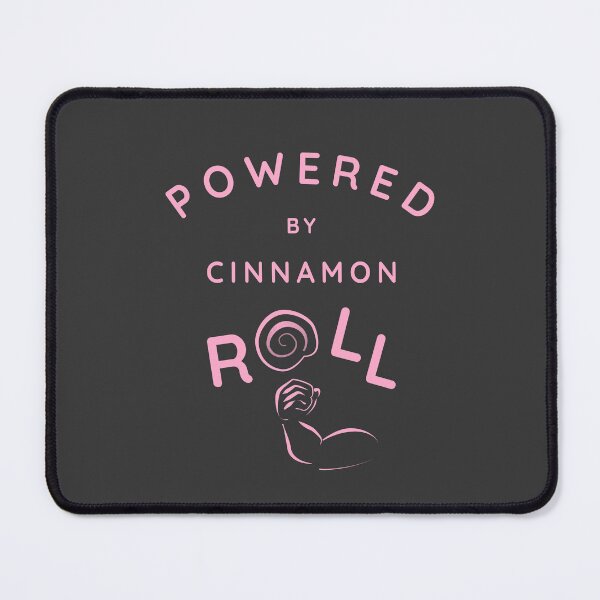 Item preview, Powered by Cinnamon Roll Kawaii Cute Food Lover Pink Bakery Humor Design designed and sold by unique art and design.