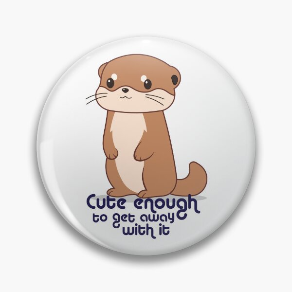 Item preview, Cute Enough to Get Away With It | Angry Kawaii Otter Funny Cartoon designed and sold by Hallowed Artistry.