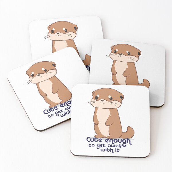 Item preview, Cute Enough to Get Away With It | Angry Kawaii Otter Funny Cartoon designed and sold by Hallowed Artistry.