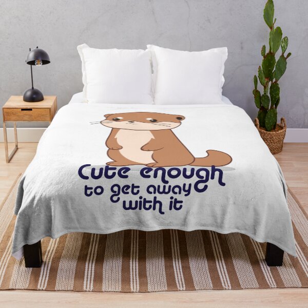 Item preview, Cute Enough to Get Away With It | Angry Kawaii Otter Funny Cartoon designed and sold by Hallowed Artistry.