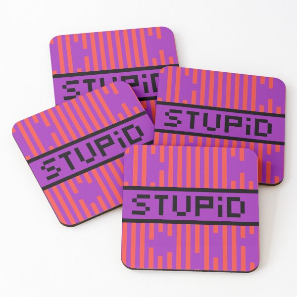 Item preview, STUPID — Pixel Art Word | Retro 8-Bit Two-Tone Typography designed and sold by Mouremandier.